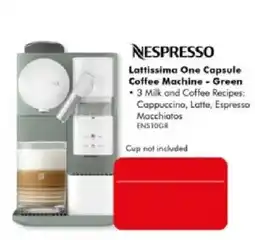 The Good Guys Nespresso Lattissima One Capsule Coffee Machine - Green offer