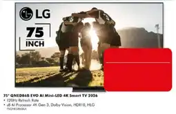 The Good Guys LG 75" QNED86B EVO AI Mini-LED 4K Smart TV 2026 offer