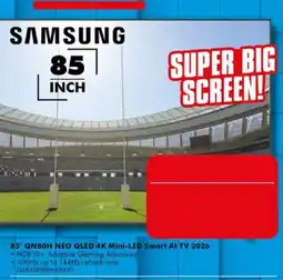 The Good Guys Samsung 85" QN80H NEO QLED 4K Mini-LED Smart Al TV 2026 offer