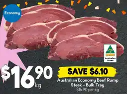 Drakes Australian Economy Beef Rump Steak - Bulk Tray offer