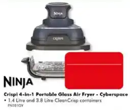 The Good Guys Ninja Crispi 4-in-1 Portable Glass Air Fryer - Cyberspace offer