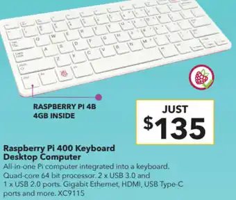 Raspberry Pi 400 Keyboard Desktop Computer