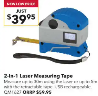 Jaycar Electronics 2-In-1 Laser Measuring Tape offer