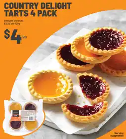 IGA Country delight tarts 4 pack offer