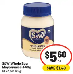 IGA S&W Whole Egg Mayonnaise offer