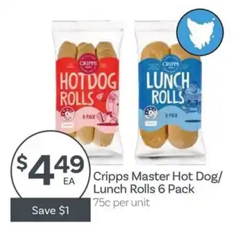 Cripps Master Hot Dog/Lunch Rolls