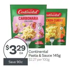 IGA Continental Pasta & Sauce offer