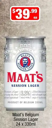 Liquor Stax Maat's Belgium Session Lager offer