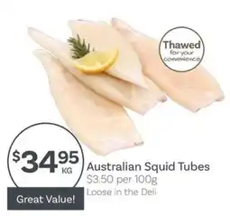 IGA Australian Squid Tubes offer
