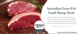 IGA Australian Grass-Fed Lamb Rump Steak offer