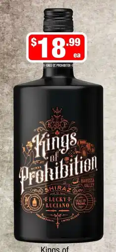 Liquor Stax Kings of Prohibition Shiraz offer