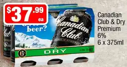 Liquor Stax Canadian Club & Dry Premium offer