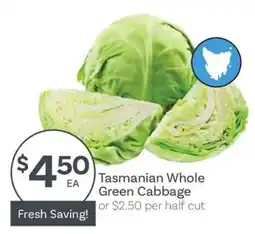 IGA Tasmanian Whole Green Cabbage offer