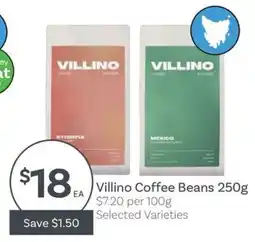 IGA Villino Coffee Beans offer