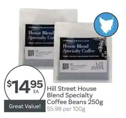 IGA Hill Street House Blend Specialty Coffee Beans offer