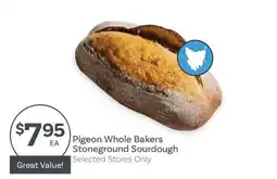 IGA Pigeon Whole Bakers Stoneground Sourdough offer