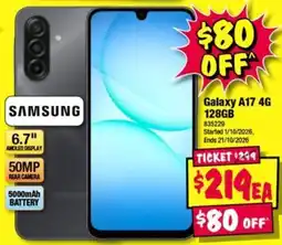 JB Hi-Fi Samsung Galaxy A17 4G offer