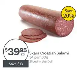 IGA Skara Croatian Salami offer