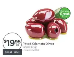 IGA Pitted Kalamata Olives offer