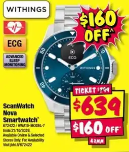 JB Hi-Fi Withings ScanWatch Nova Smartwatch offer