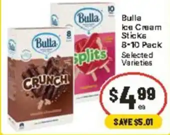 Bulla Ice Cream Sticks Selected Varieties