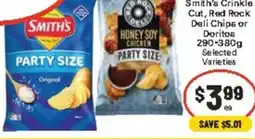 CORNETTS Smith's Crinkle Cut, Red Rock Deli Chips or Doritos offer
