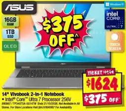 JB Hi-Fi Asus 14" Vivobook 2-in-1 Notebook offer