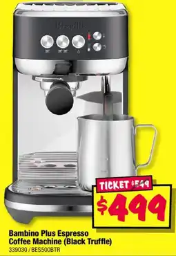 JB Hi-Fi Breville Bambino Plus Espresso Coffee Machine (Black Truffle) offer
