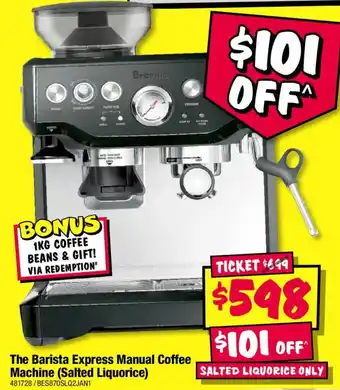 The Barista Express Manual Coffee Machine (Salted Liquorice)