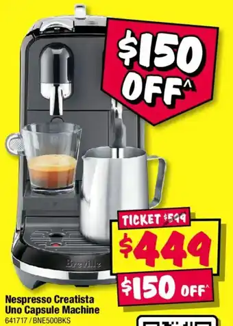 Nespresso Creatista Uno Capsule Machine