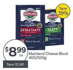 IGA Mainland Cheese Block offer