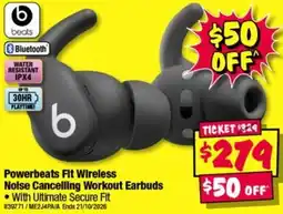 JB Hi-Fi Powerbeats Fit Wireless Noise Cancelling Workout Earbuds offer