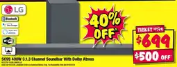 JB Hi-Fi LG SC9S 400W 3.1.3 Channel Soundbar With Dolby Atmos offer