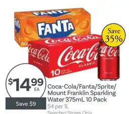 IGA Coca-Cola/Fanta/Sprite/Mount Franklin Sparkling Water offer