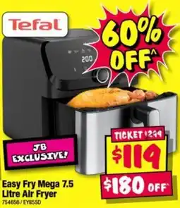 JB Hi-Fi Tefal Easy Fry Mega 7.5 Litre Air Fryer offer
