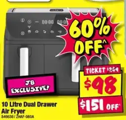 JB Hi-Fi 10 Litre Dual Drawer Air Fryer offer