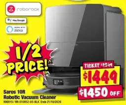 JB Hi-Fi Roborock Saros 10R Robotic Vacuum Cleaner offer