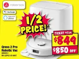 JB Hi-Fi Roborock Qrevo 2 Pro Robotic Vac offer