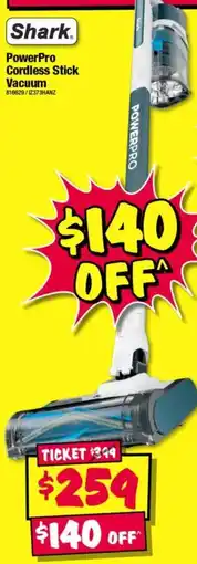 JB Hi-Fi Shark PowerPro Cordless Stick Vacuum offer