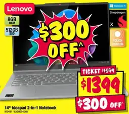 JB Hi-Fi Lenovo 14" Ideapad 2-in-1 Notebook offer