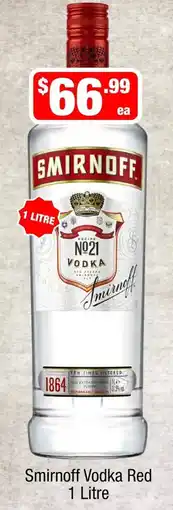 Liquor Stax Smirnoff Vodka Red offer