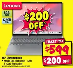 JB Hi-Fi Lenovo 15" Chromebook offer