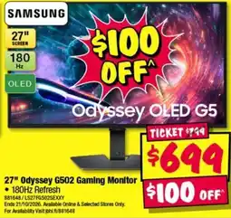 JB Hi-Fi Samsung Odyssey OLED G5 offer