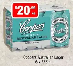 Liquor Stax Coopers Australian Lager offer