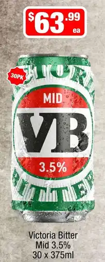 Liquor Stax Victoria Bitter Mid 3.5% offer