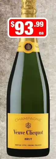 Liquor Stax Champagne Veuve Clicquot Brut offer