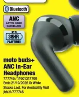 JB Hi-Fi moto buds+ ANC In-Ear Headphones offer