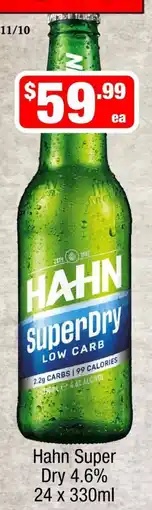 Liquor Stax Hahn Super Dry offer
