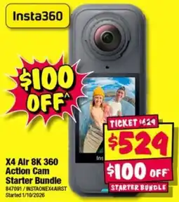 JB Hi-Fi Insta360 X4 Air 8K 360 Action Cam Starter Bundle offer