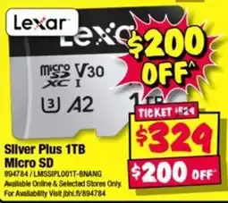 JB Hi-Fi Lexar Silver Plus 1TB Micro SD offer